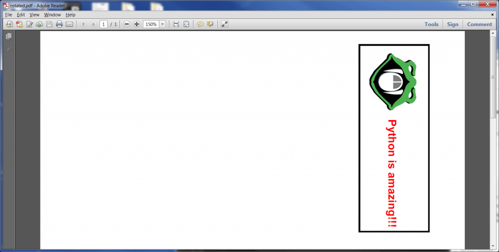 Reportlab: How to Create Landscape Pages - Mouse Vs Python
