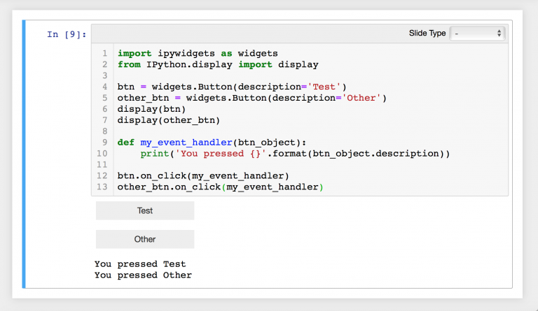 Working with Jupyter Notebook Widgets - Mouse Vs Python
