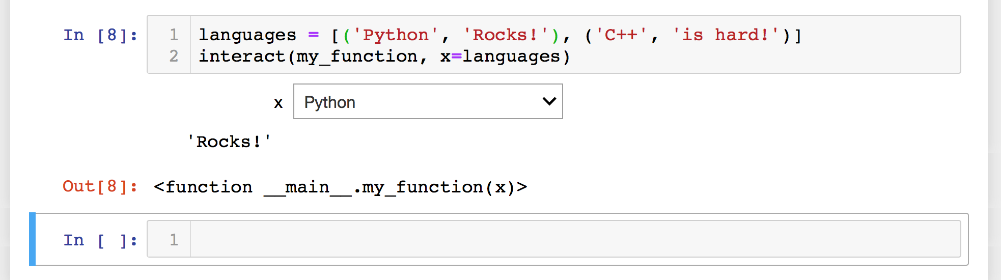 Creating Jupyter Notebook Widgets with interact - Mouse Vs Python